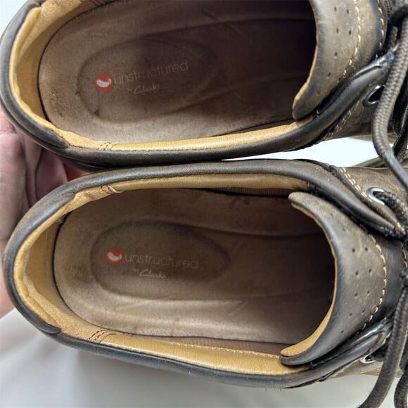 Clarks Men's Brown Leather Lace Up Casual Shoes Size 10 Comfort Quality - Picture 11 of 13